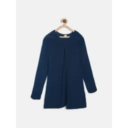 MINIKLUB Girls Navy Self Design Full Sleeves Sweater-picture-45