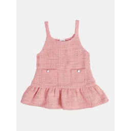 Miniklub Girls Off White & Pink Regular Fit Pinny Set-picture-42