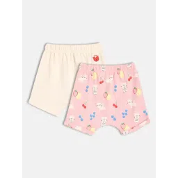 MINIKLUB Girls Pink & Baby Pink Printed Shorts - Pack of 2-picture-37