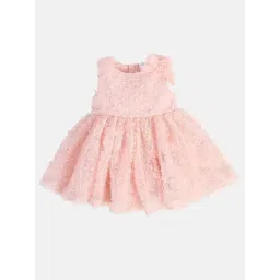MINIKLUB Girls Pink Cotton Solid Dress-picture-26