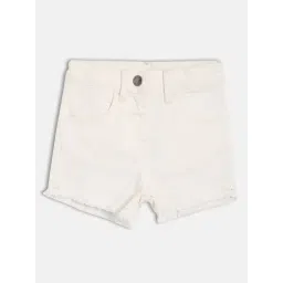 Miniklub Girls White Cotton Shorts-picture-10