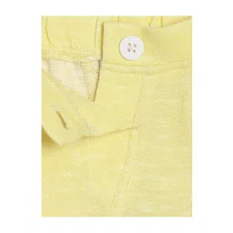 MINIKLUB Girls Yellow Solid Shorts image 3