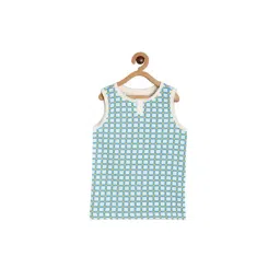 MINIKLUB Kids Blue & White Cotton Chequered T-Shirt-picture-29