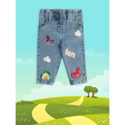MINIKLUB Kids Blue Printed Denim Pants-picture-33