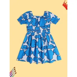 MINIKLUB Kids Blue Printed Dress-picture-40