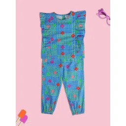 MINIKLUB Kids Blue Printed Top with Pants-picture-23