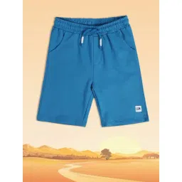MINIKLUB Kids Blue Solid Shorts-picture-12