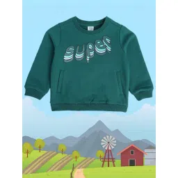 MINIKLUB Kids Green Graphic Print Full Sleeves Sweatshirt-picture-27