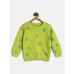 MINIKLUB Kids Lime Printed Full Sleeves Sweater-picture-19