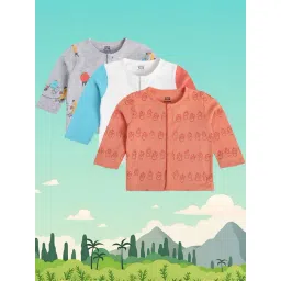 MINIKLUB Kids Multicolor Printed Full Sleeves Shirt (Pack Of 3)-picture-33