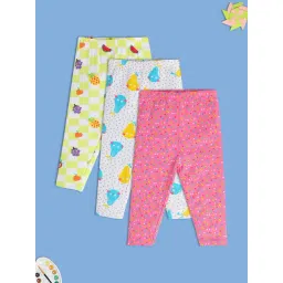 MINIKLUB Kids Multicolor Printed Leggings (Pack Of 3)-picture-22