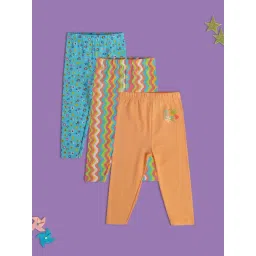 MINIKLUB Kids Multicolor Printed Leggings (Pack of 3)-picture-38