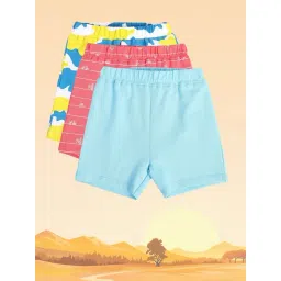 MINIKLUB Kids Multicolor Printed Shorts (Pack Of 3)-picture-32