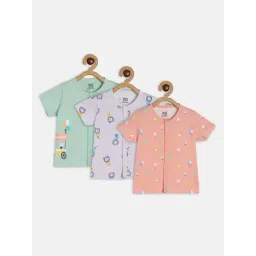 MINIKLUB Kids Multicolor Printed Vest (Pack Of 3)-picture-29