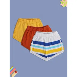 MINIKLUB Kids Multicolor Striped Shorts (Pack of 3)-picture-37
