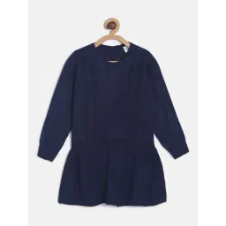 MINIKLUB Kids Navy Self Design Full Sleeves Sweater-picture-20