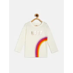 MINIKLUB Kids Off White Printed Full Sleeves Top-picture-22
