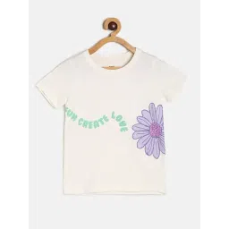 MINIKLUB Kids Off White Printed Top-picture-32