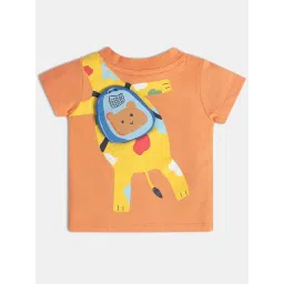 MINIKLUB Kids Orange Printed T-Shirt image 3