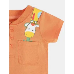 MINIKLUB Kids Orange Printed T-Shirt image 5