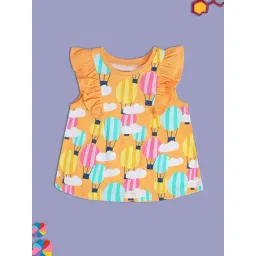 MINIKLUB Kids Orange Printed Top-picture-35