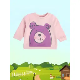 MINIKLUB Kids Peach Printed Full Sleeves Sweatshirt-picture-14