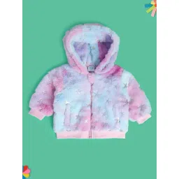 MINIKLUB Kids Pink & Blue Embellished Full Sleeves Jacket-picture-10