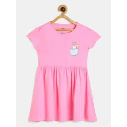 MINIKLUB Kids Pink Printed Dress-picture-10
