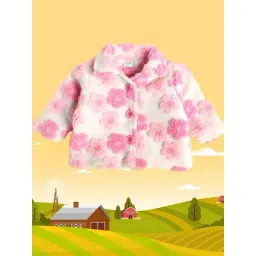 MINIKLUB Kids Pink Self Design Full Sleeves Jacket-picture-38