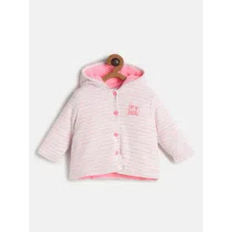 MINIKLUB Kids Pink Striped Full Sleeves Jacket-picture-12
