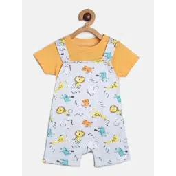 MINIKLUB Kids Purple Printed T-Shirt With Dungree-picture-30