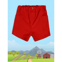 MINIKLUB Kids Red Solid Shorts-picture-47