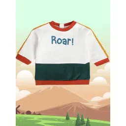 MINIKLUB Kids White & Green Embroidered Full Sleeves Sweater-picture-19