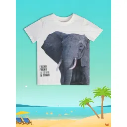 MINIKLUB Kids White & Grey Printed T-Shirt-picture-33