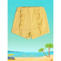 MINIKLUB Kids Yellow Solid Shorts-picture-34