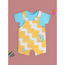 MINIKLUB Multi Baby Boys Short Sleeve Dungaree Set-picture-32