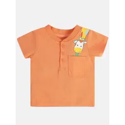 Miniklub Orange Knit Regular Printed T-Shirt-picture-19