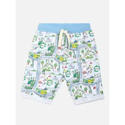 MINIKLUB White Baby Boys Knee Length Shorts-picture-37