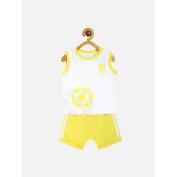 MINIKLUB Yellow Baby Boys Sleevless/Thigh Length T-Shirt With Shorts-picture-24