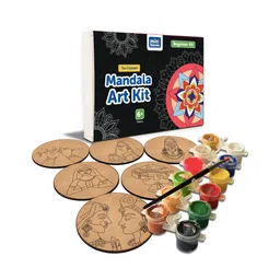 minileaves Mini Leaves Paint Your Own Mandala Art Coasters DIY Painting Craft Kit Set of 6 - Multicolor-picture-11