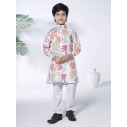Ministitch Boys Multicolor Cotton Regular Fit Printed Kurta Set-picture-18