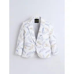 Ministitch Boys Printed Single-Breasted Blazers-picture-48