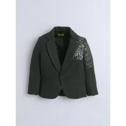 Ministitch Boys Printed Single-Breasted Blazers-picture-36