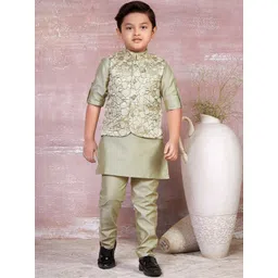 Ministitch Boys Regular Kurta with Trousers-picture-11