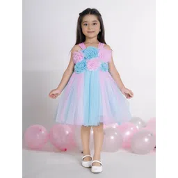 Ministitch Girls Applique Net Fit & Flare Dress-picture-16