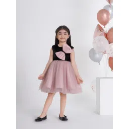 Ministitch Girls Beige Sequence Party Dress-picture-36