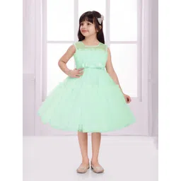Ministitch Girls Embellished Layered Net Fit & Flare Dress-picture-20
