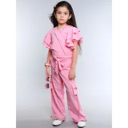 Ministitch Girls V-Neck Top With Trousers-picture-35