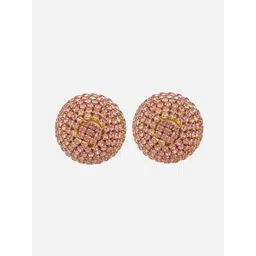 MINJI AND CO. Gold-Plated Artificial Stones Studded Circular Studs-picture-20