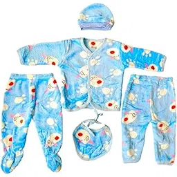 Minku Creations New Born Winter Wear Keep Warm Baby Clothes 5Pcs Sets Baby Boys Girls Falalen or Flannel Suit Infant Clothes First Gift (0-3 Months),Baby Gift set,New Born gift set Baby-picture-21
